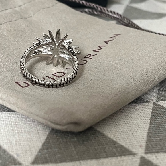 David Yurman Silver Starburst Ring sz7 - Picture 3 of 5